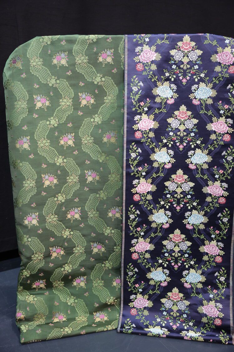 Compañía Valenciana de la Seda presenta las telas que lucirá la Corte de Honor de la Fallera Mayor Infantil de Valencia