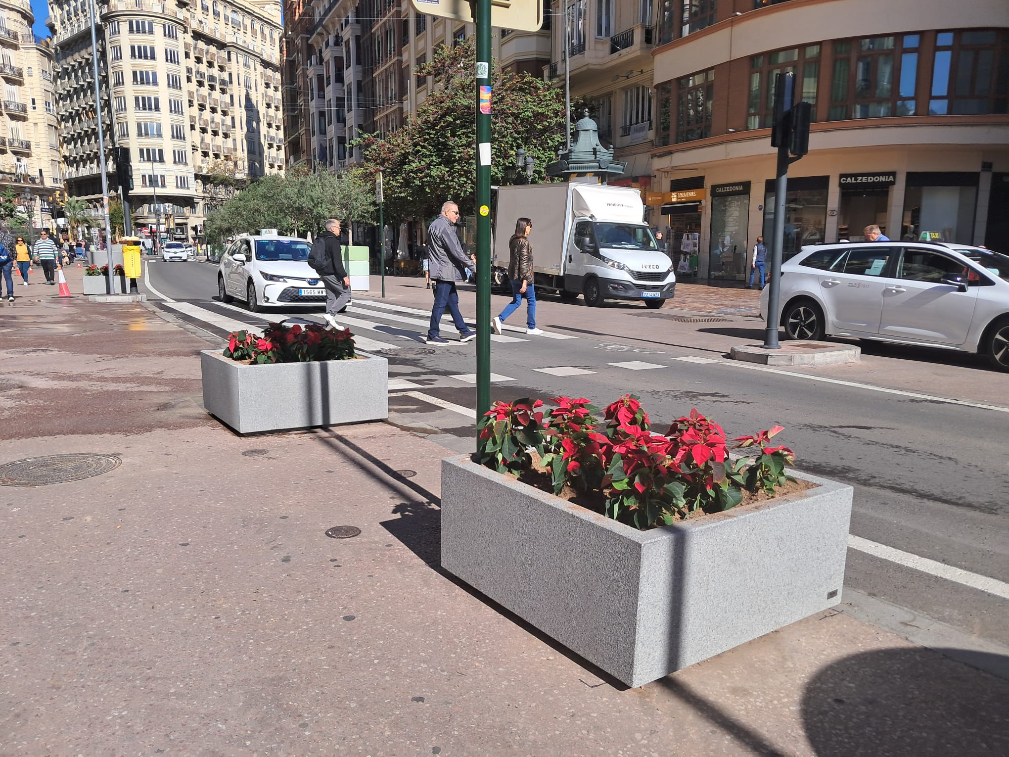 Catalá mientras redacta la reforma de la plaza del Ayuntamiento cambia los maceteros tras dos años de inacción 3 WhatsApp Image 2025 11 03 at 12.24.361