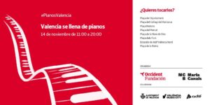 Valencia convierte ocho plazas en escenario musical con “Tu ciudad se llena de pianos”
