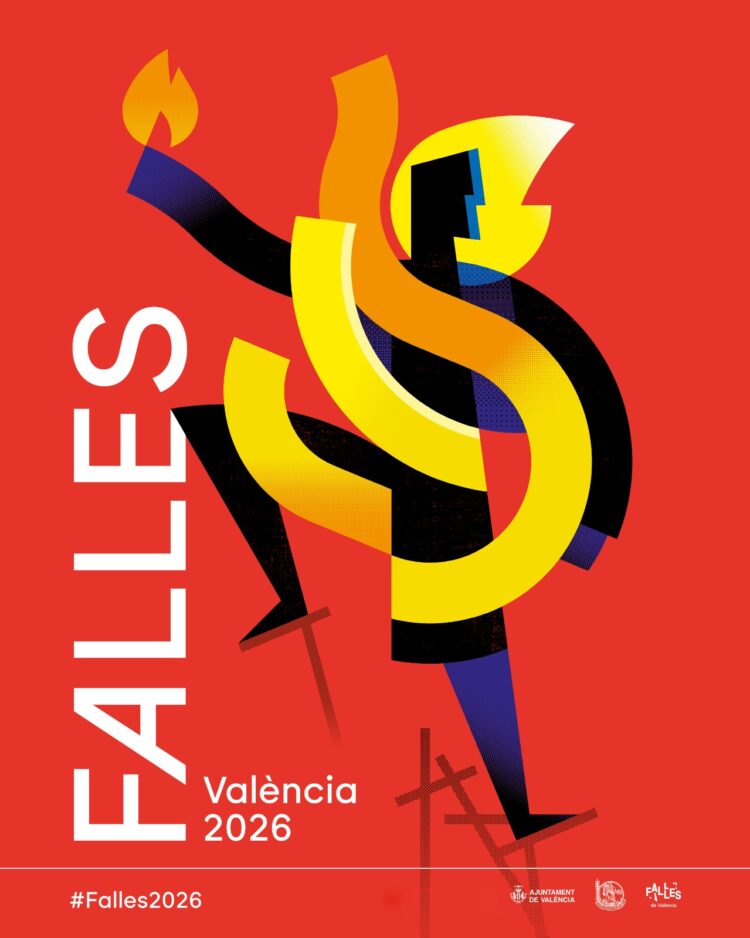 La imagen gráfica de las Fallas 2026 en tres carteles de Vicent Ramón