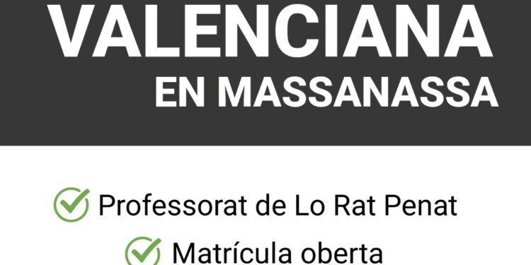 Lo Rat Penat impartirà cursos de llengua valenciana en Massanassa 1 Lo Rat Penat impartirà cursos de llengua valenciana en Massanassa