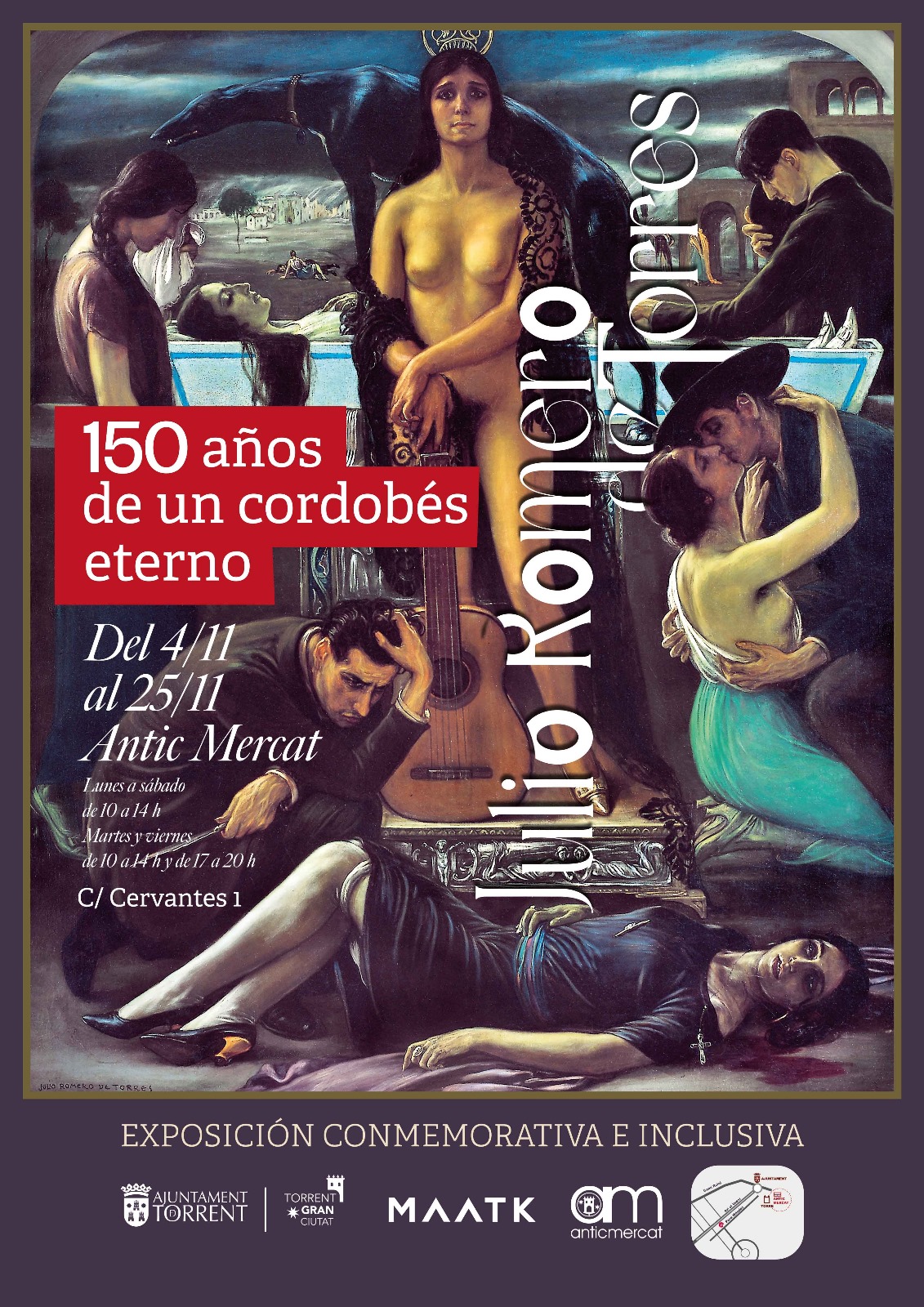 Inauguración de la exposición "Julio Romero de Torres: el alma de Córdoba" en Torrent 2 cartel2