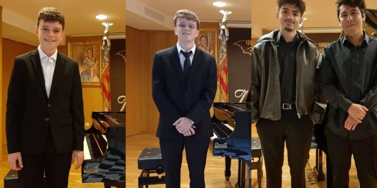 Guanyadors del XXX Concurs d'interpretació al piano "Mestre Josep Serrano" de Lo Rat Penat
