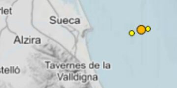 Tres terremotos hoy se han producido frente a las costas de Cullera