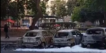 En libertad el presunto pirómano que sembró el caos en Patraix tras calcinar 32 vehículos y 18 contenedores