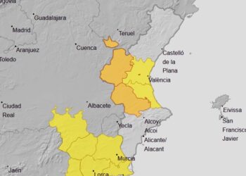 Vuelve la Alerta naranja por lluvias intensas a la provincia de Valencia este domingo