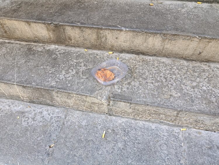 Desborde turístico y suciedad empañan el entorno de la Lonja en un fin de semana clave para Valéncia