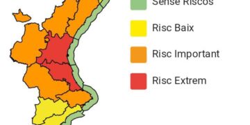 Emergencias GVA eleva el nivel de alertas meteorológicas: en la costa de Valencia ALERTA ROJA y se eleva a naranja en otros puntos