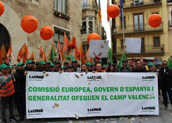 500 agricultores afean a Europa, Gobierno y Generalitat Valenciana su política contra el campo y exigen paren de ahogarlos