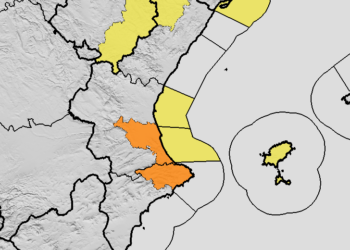 AEMET: Nueva alerta naranja en la costa norte de Alicante y sur de Valencia