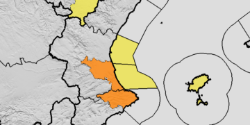 AEMET: Nueva alerta naranja en la costa norte de Alicante y sur de Valencia