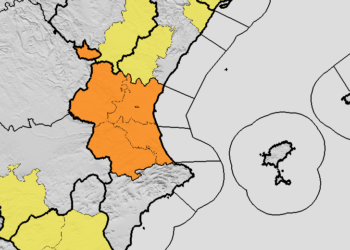 Aemet amplia las alertas por lluvias para este domingo: toda Valencia en alerta naranja y Castelló en aviso amarillo