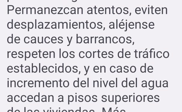 GVA Emergencias envia un nuevo EsALERT a toda la provincia de Valencia por riesgo de INUNDACIÓN