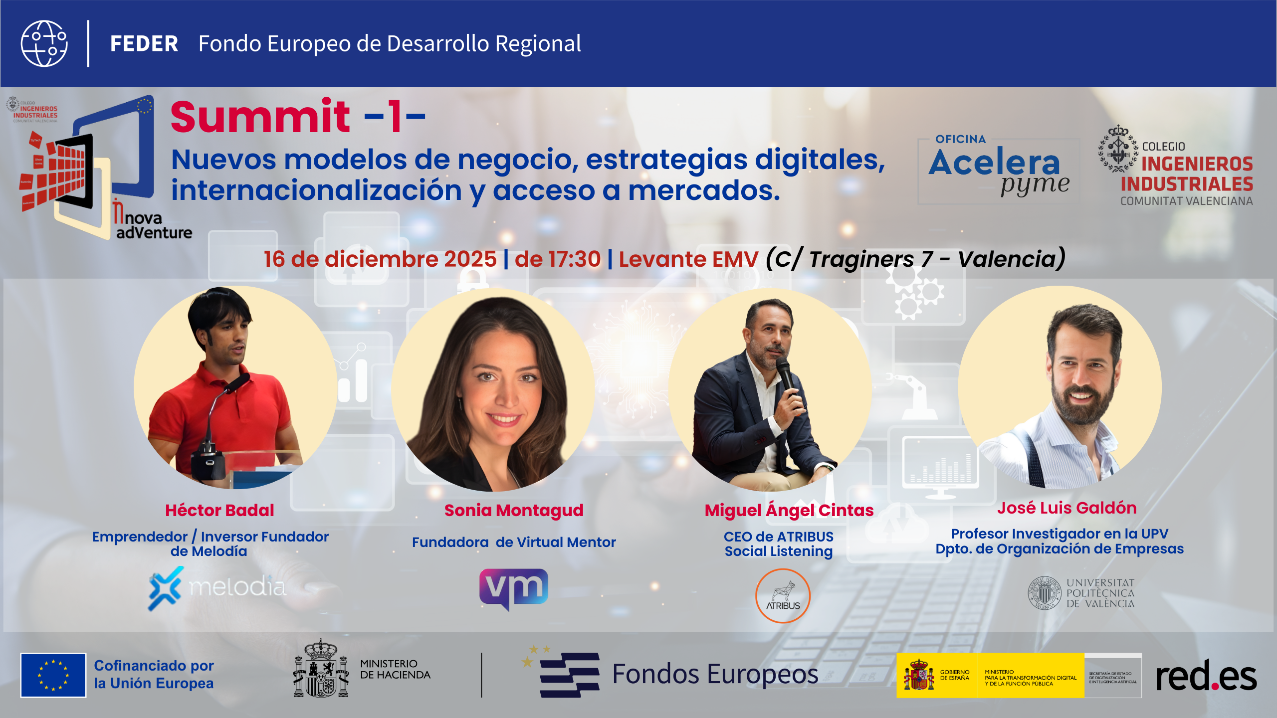 El SUMMIT 1 de la Oficina Acelera Pyme del COIICV – Valencia reunirá en la ciudad las claves para impulsar la transformación digital de pymes y profesionales con metodologías punteras 2 IMAGEN GRAFICA ACELERA 25 27 31