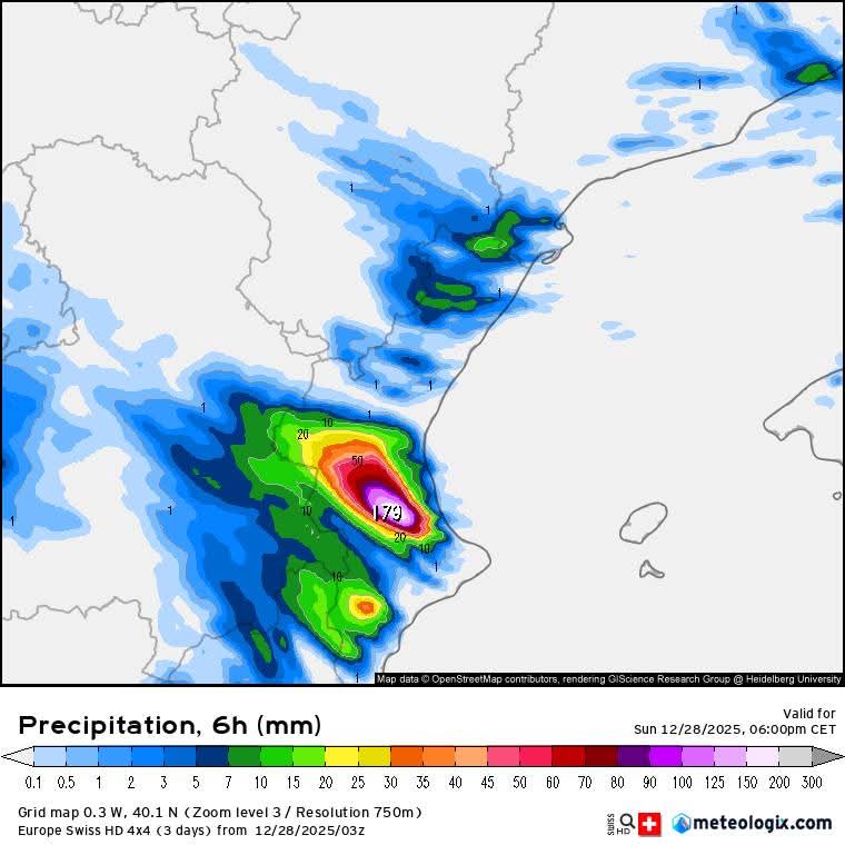 Un fuerte tren conventivo de tormentas descarga más de 110 litros de lluvia en Simat de la Valldigna 2 WhatsApp Image 2025 12 28 at 11.07.51