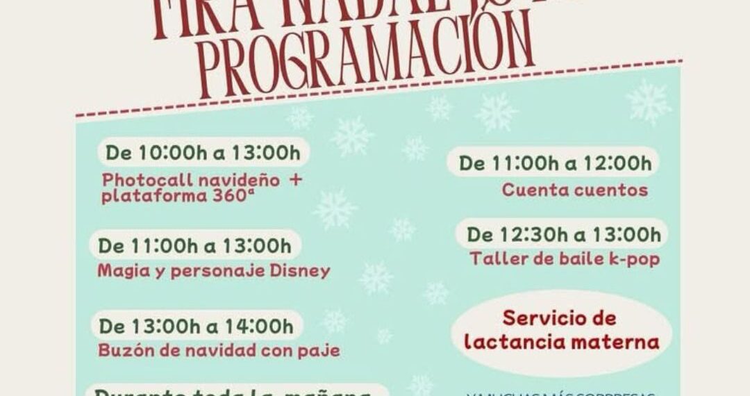 El Ayuntamiento de Alfafar aplaza la 'Fira Nadal Jove' por la previsión de mal tiempo