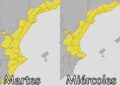 Nuevos avisos amarillos por lluvia de AEMET para martes y miércoles