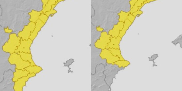 Nuevos avisos amarillos por lluvia de AEMET para martes y miércoles 1 Nuevos avisos amarillos por lluvia de AEMET para martes y miércoles