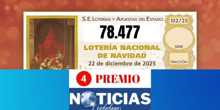 Un cuarto premio: el 78.477 cae en Valéncia, Alaquás, Mislata y varias localidades españolas
