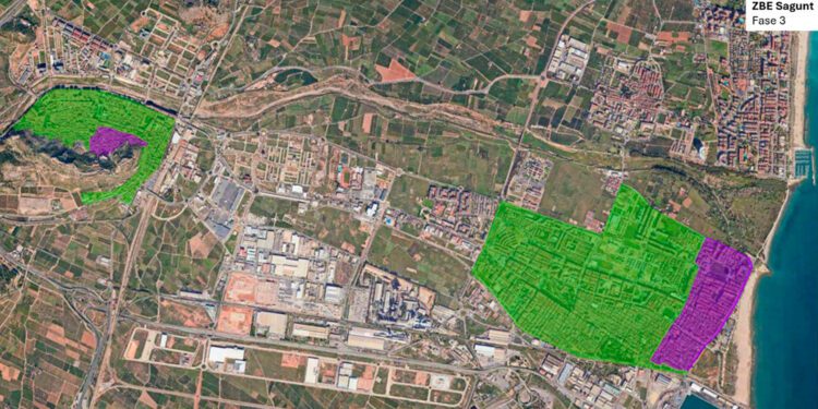 Sagunto aprueba la Zona de Bajas Emisiones para el núcleo urbano y Port de Sagunt