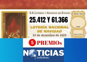 25.412 y 61.366 los dos siguientes quintos premios