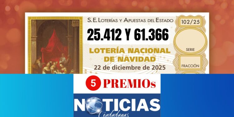 25.412 y 61.366 los dos siguientes quintos premios