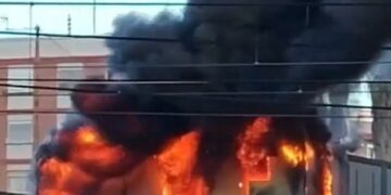 Incendio en el Campo de Fútbol de Burjassot