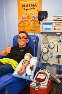 José Panadero, el donante con miedo a las agujas que salva vidas 6 DONACION SANGRE JOSE PANADERO DIBUJO