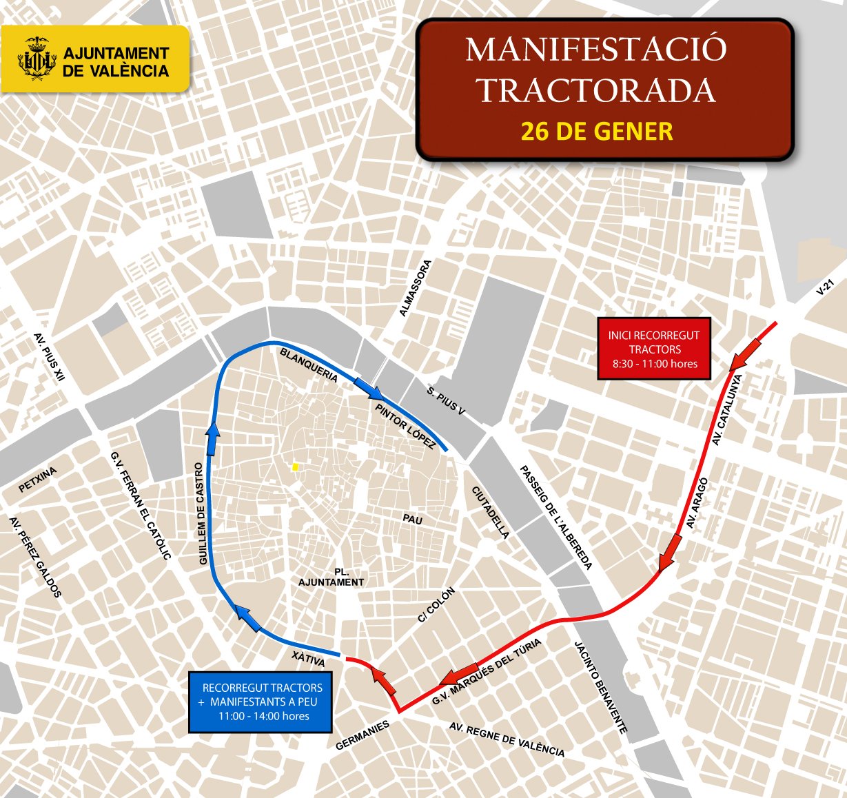Los tractores y los agricultores vuelven a Valencia: el sector agrario independiente colapsará la capital este lunes 2 G hbVG1W0AEAvAM