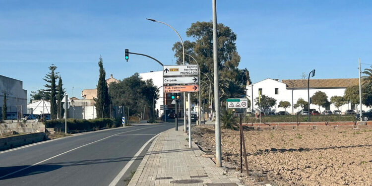 La Diputació de Valéncia invertirá 1,35 millones en una nueva glorieta para blindar la seguridad entre Carpesa y Poble Nou