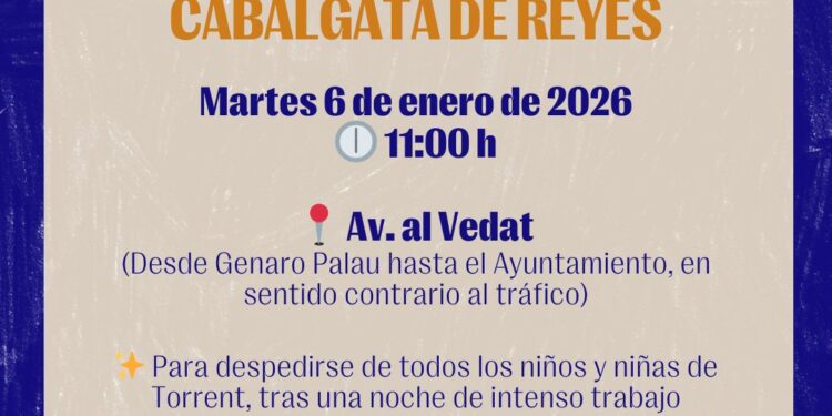 Torrent traslada la Cabalgata de Reyes al 6 de enero tras comprobar que aumenta la inestabilidad y por seguridad de participantes y asistentes