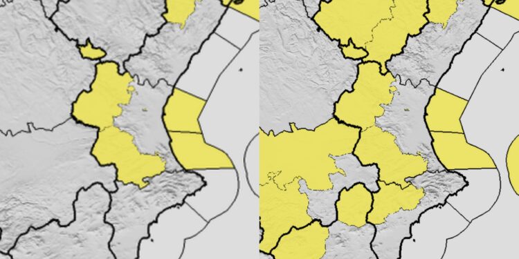 AEMET activa avisos por fuertes vientos para esta noche, jueves y viernes