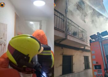 Un incendio calcina el dormitorio de una vivienda en Almàssera