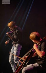Violincheli Brothers actuando en el Palau de la M&uacute;sica en su concierto de fusi&oacute;n