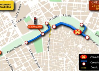 Cortes de trafico en Valencia dispositivos especiales este fin de semana con motivo de la Crida y del Valencia Duatlón By Mtri