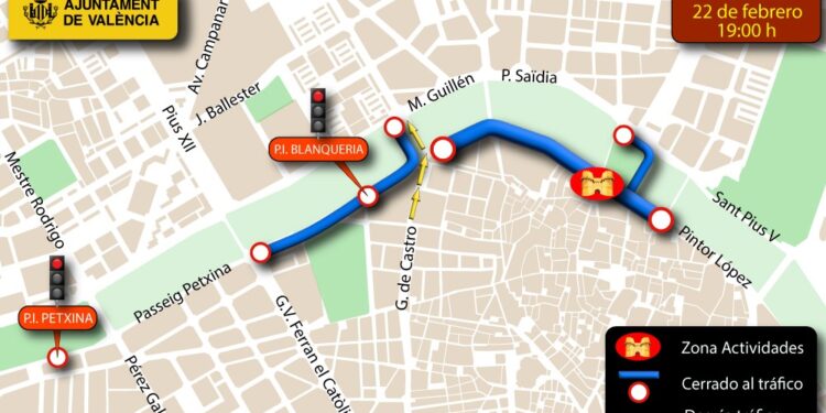 Cortes de trafico en Valencia dispositivos especiales este fin de semana con motivo de la Crida y del Valencia Duatlón By Mtri