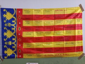 BANDERA NOMBRES DONACIONES VALENCIA A GRAZALEMA