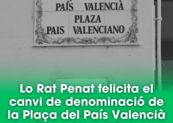 Lo Rat Penat felicita el canvi de denominació de la Plaça del País Valencià per Plaça Nou d’Octubre en Castelló