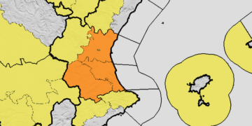 Alerta naranja en la Comunitat Valenciana: rachas de viento de hasta 100 km/h y calor inusual este martes