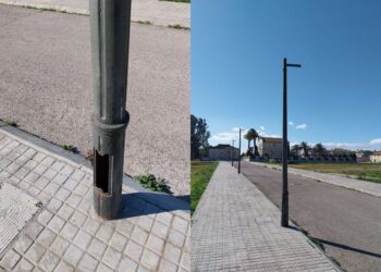 La Punta a oscuras por un robo de cable y farolas...entre oscuridad, robos y chabolas