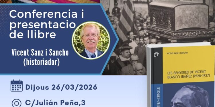 Conferència i presentació del llibre entorn a les Senyeres de Blasco Ibáñez en la seu del Grup el pròxim dijous