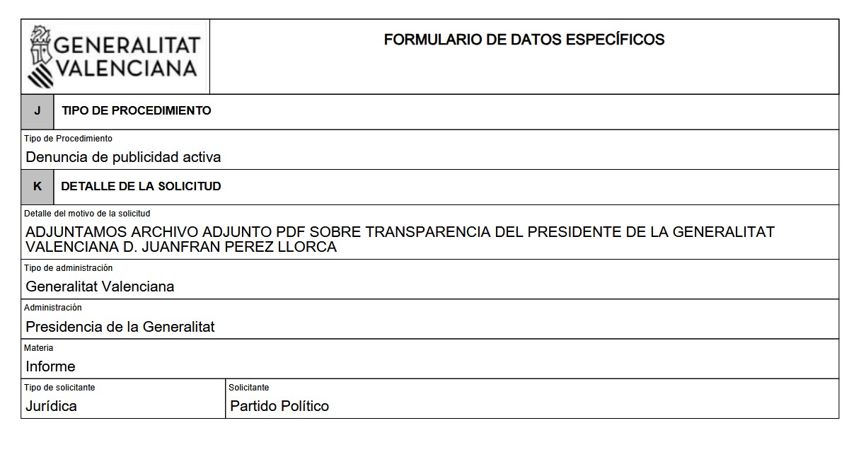 El partido Més Avant denuncia al 'president' Pérez Llorca ante Transparencia por ocultar su declaración de bienes 2 Captura de pantalla 2026 03 03 150527