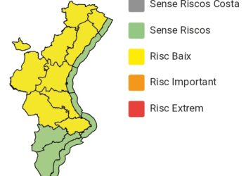 La Borrasca Regina pone en jaque el arranque festivo: Alerta Amarilla en la Comunitat Valenciana