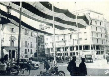 Compromís propone recuperar los históricos "hòmens de la vergonya" para volver a dar sombra a la plaza de la Mare de Déu dels Desamparats