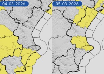La borrasca Regina pone en jaque el inicio de las Fallas: Alerta por lluvias persistentes y viento en la CV