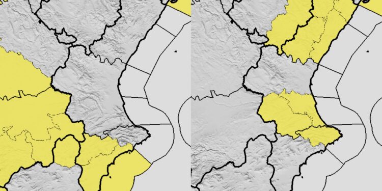 La borrasca Regina pone en jaque el inicio de las Fallas: Alerta por lluvias persistentes y viento en la CV