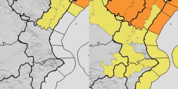 El interior de la Comunitat Valenciana, en jaque por un "domingo negro" de viento y desplome térmico