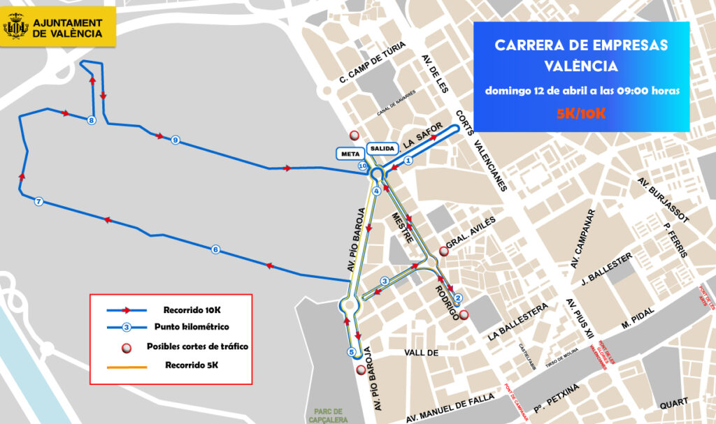 Campanar se prepara para cortes de tráfico este domingo por la Carrera de Empresas de Valencia 2 0410 Carrera de Empresas Cast 1