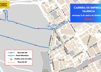 Valéncia reordena el tráfico en Campanar por la celebración de la XIII Carrera de Empresas este domingo