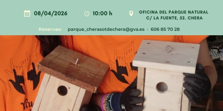 El Parque Natural de Chera-Sot de Chera convoca un taller de cajas nido para fomentar la biodiversidad local